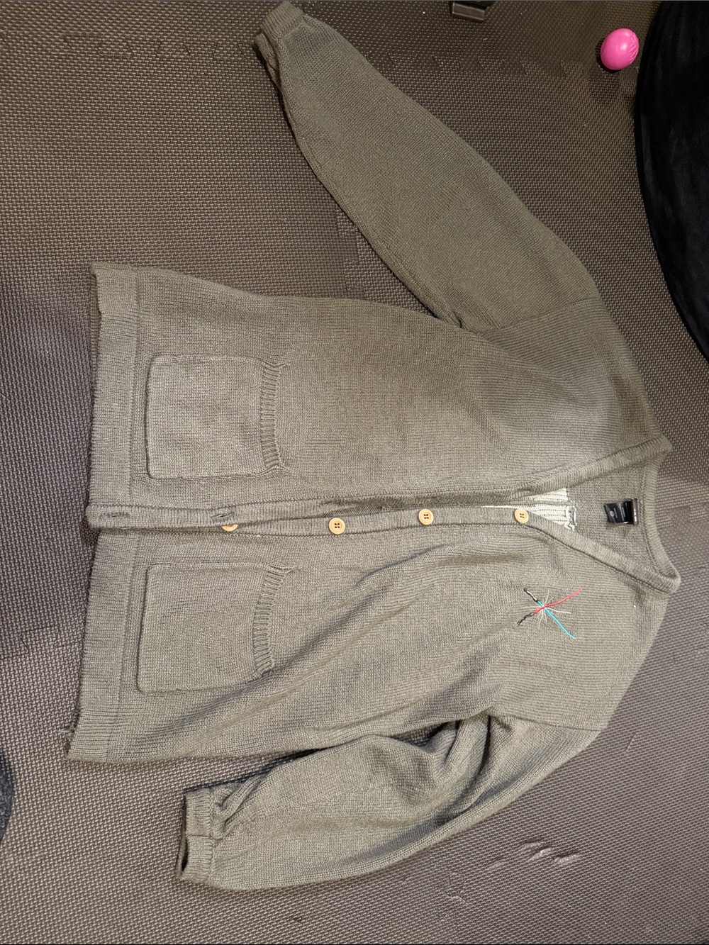 Star Wars grey Cardigan Sweater with Embroidered Logo and full back